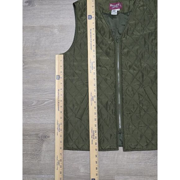 DENIM & CO Green Quilted‎ Zip-Up Vest Size Small - Picture 4 of 9